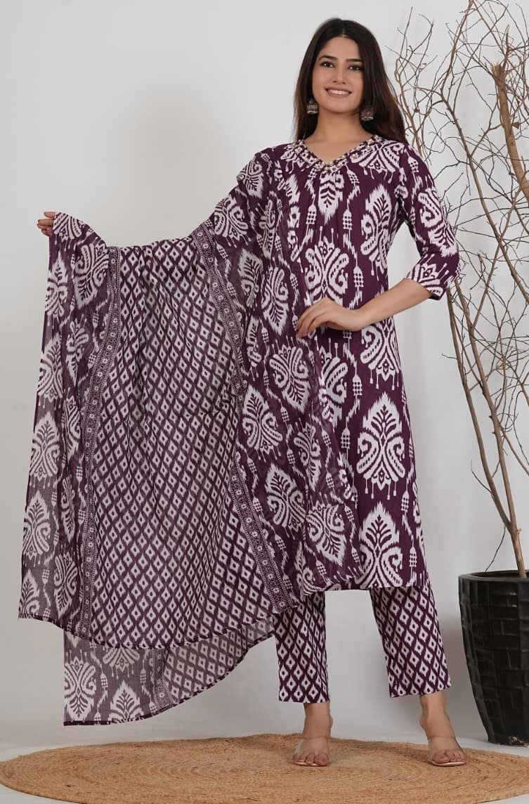 Cotton Viscose blend mahroom