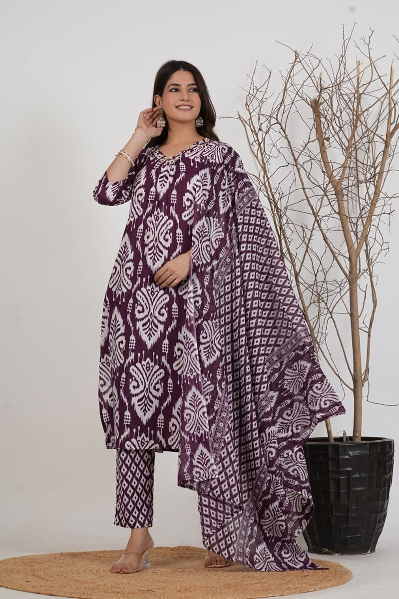 Cotton Viscose blend mahroom