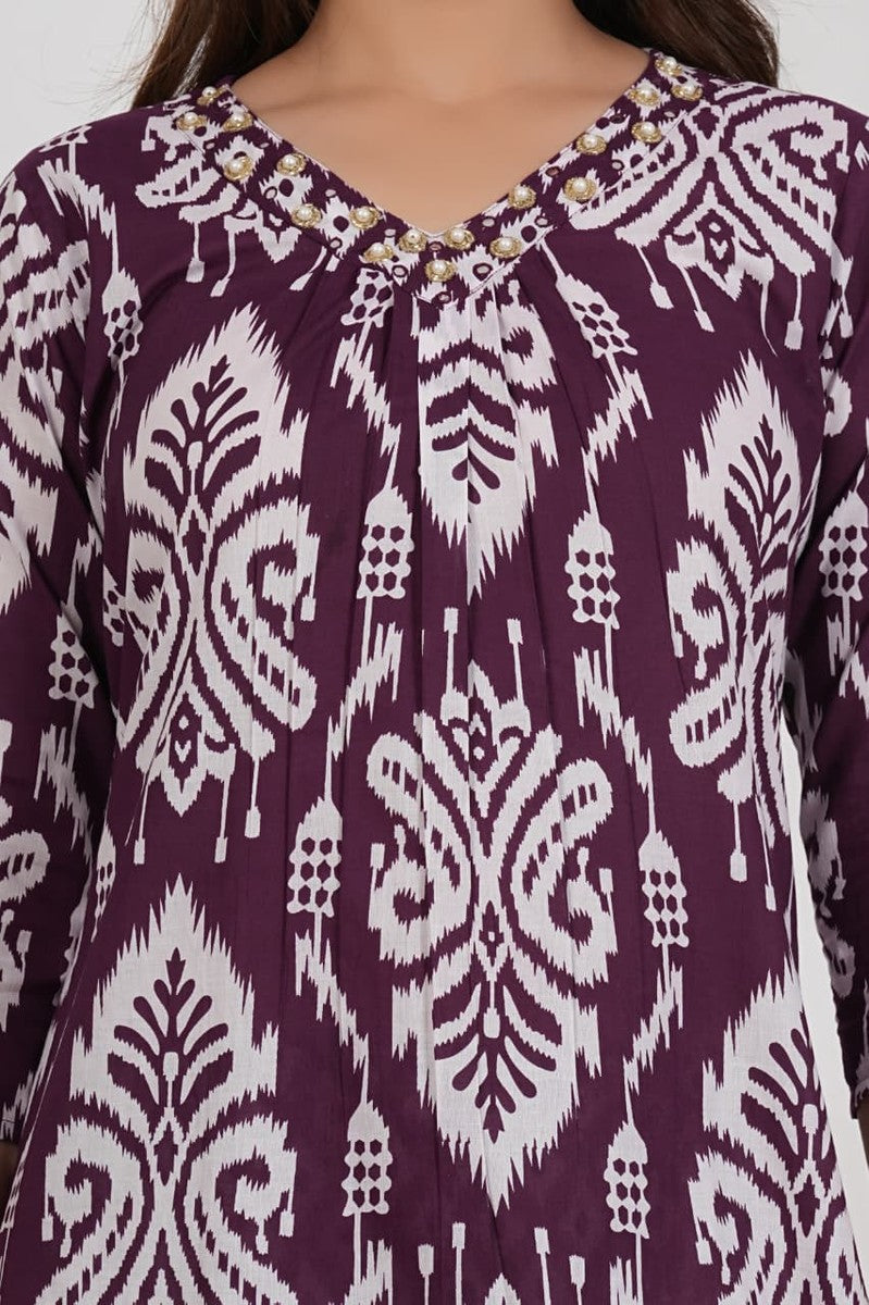 Cotton Viscose blend mahroom