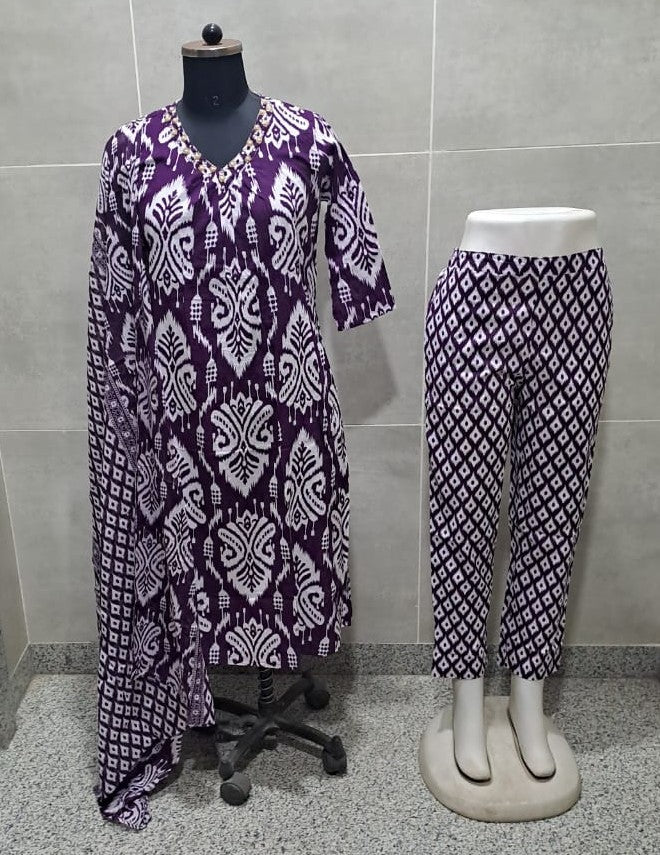 Cotton Viscose blend mahroom